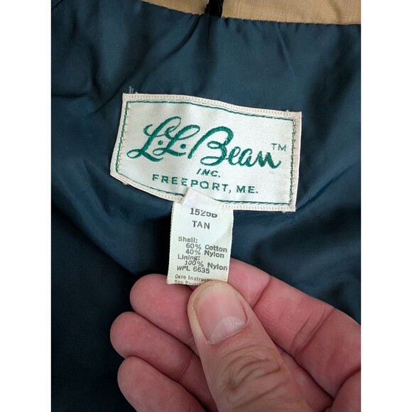 Vintage LL Bean Jacket Mens Large Hunting Barn Script Logo Chore Field Mountain - Picture 6 of 16